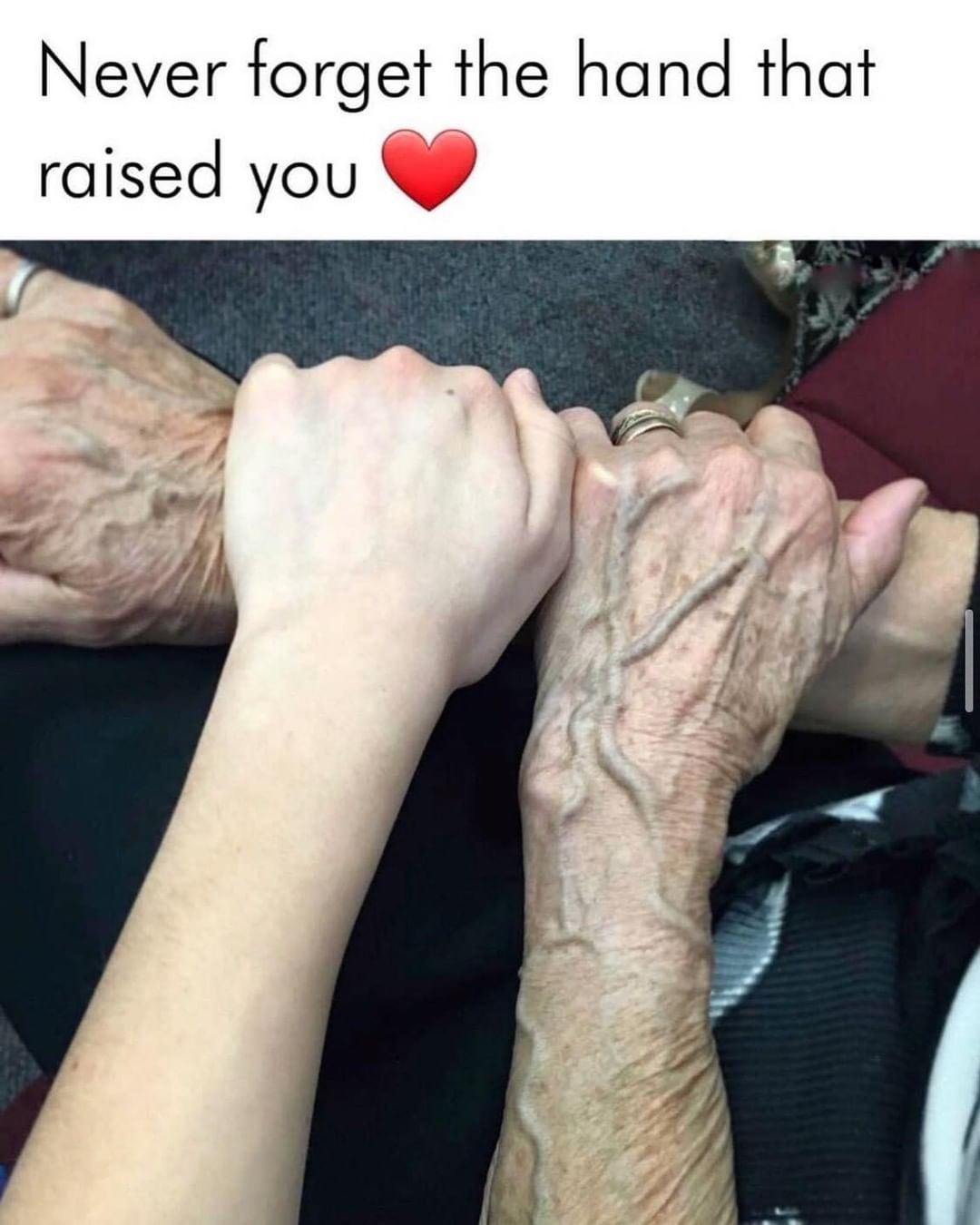 Never forget the hand that raised you.