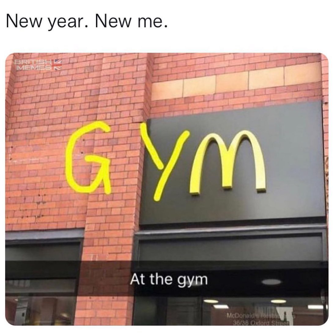 New year. New me. At the gym.