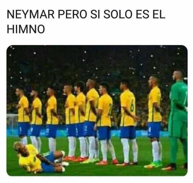 Neymar pero si solo es el himno.