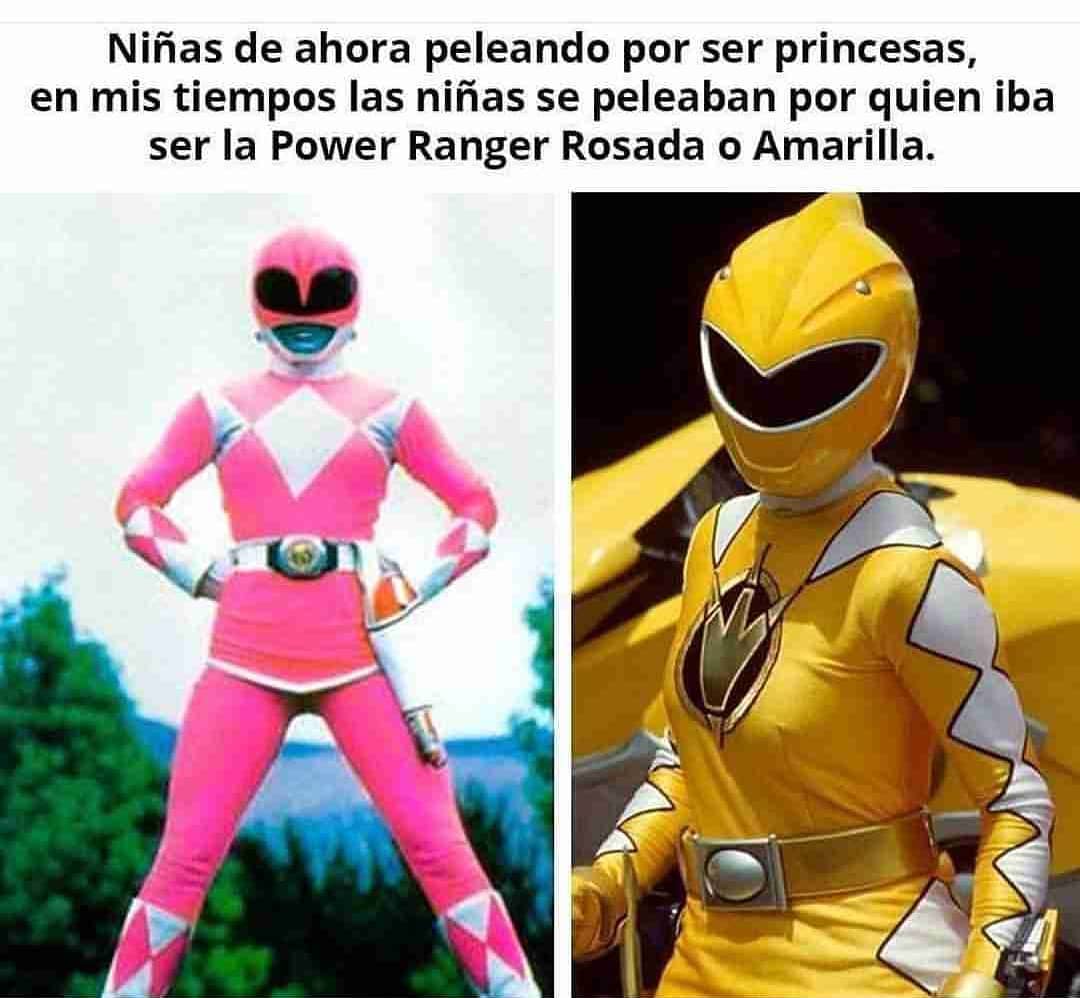 Niñas de ahora peleando por ser princesas, en mis tiempos las niñas se peleaban por quien iba ser la Power Ranger Rosada o Amarilla.