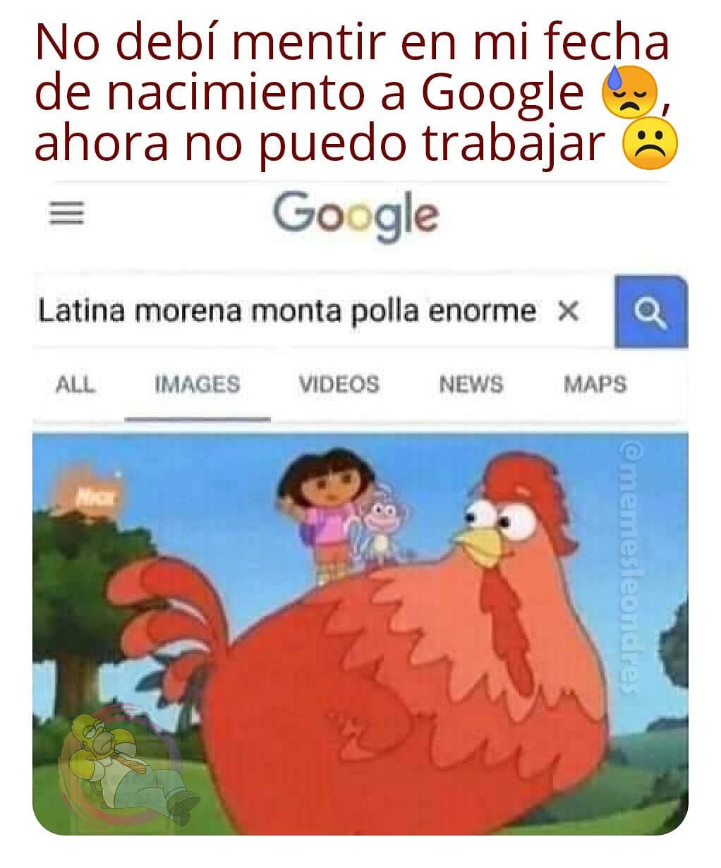 No debí mentir en mi fecha de nacimiento a Google ahora no puedo trabajar. Latina  morena monta polla enorme. - Memes