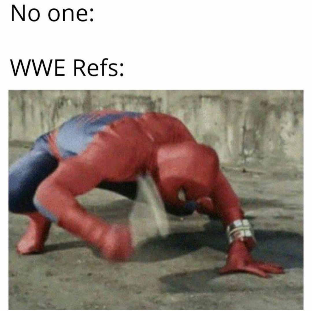 No one: WWE Refs.