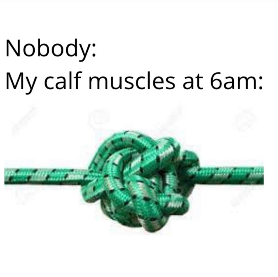 Nobody: My calf muscles at 6am: