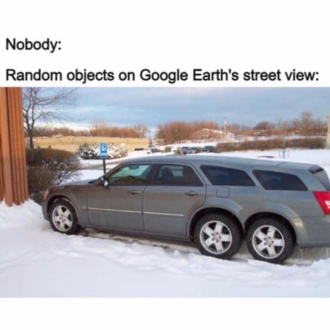 Nobody: Random objects on Google Earth's street view: