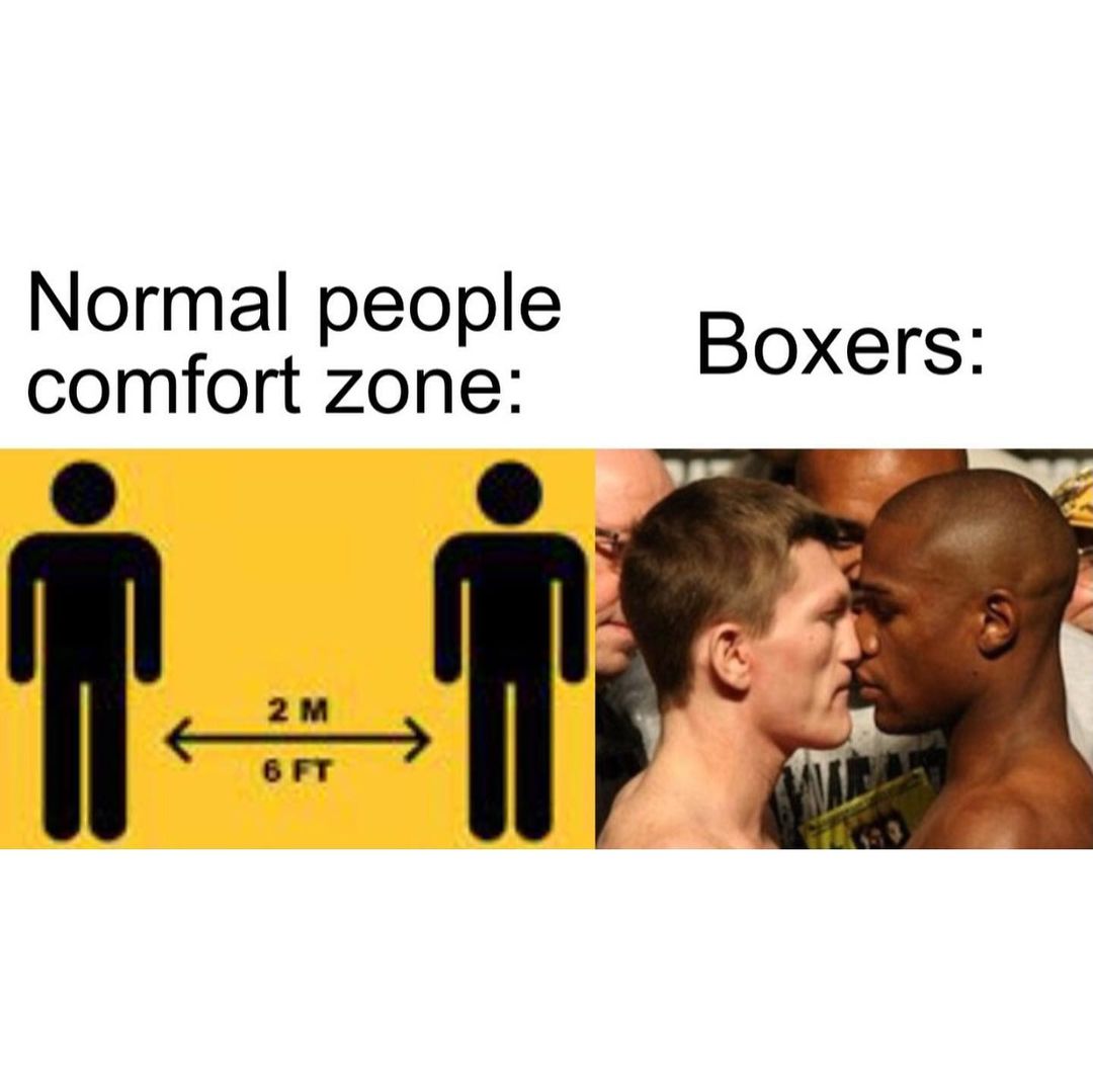 Normal people comfort zone: Boxers: