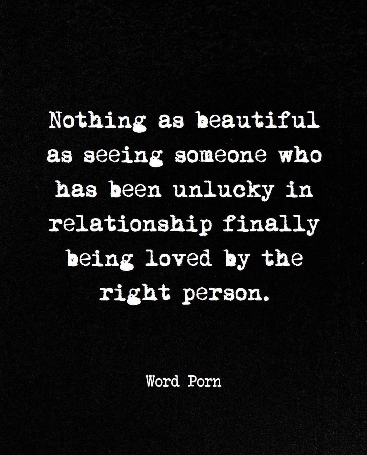 Nothing as beautiful as seeing someone who has been unlucky in relationship finally being loved by the right person.