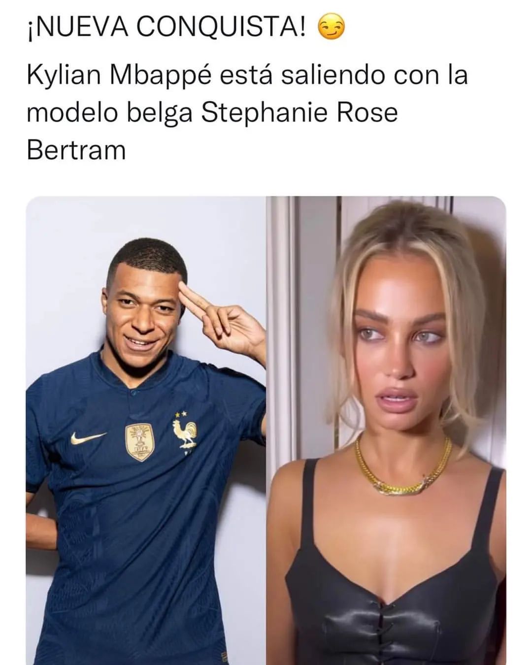 ¡Nueva conquista! Kylian Mbappé está saliendo con la modelo belga Stephanie Rose Bertram.