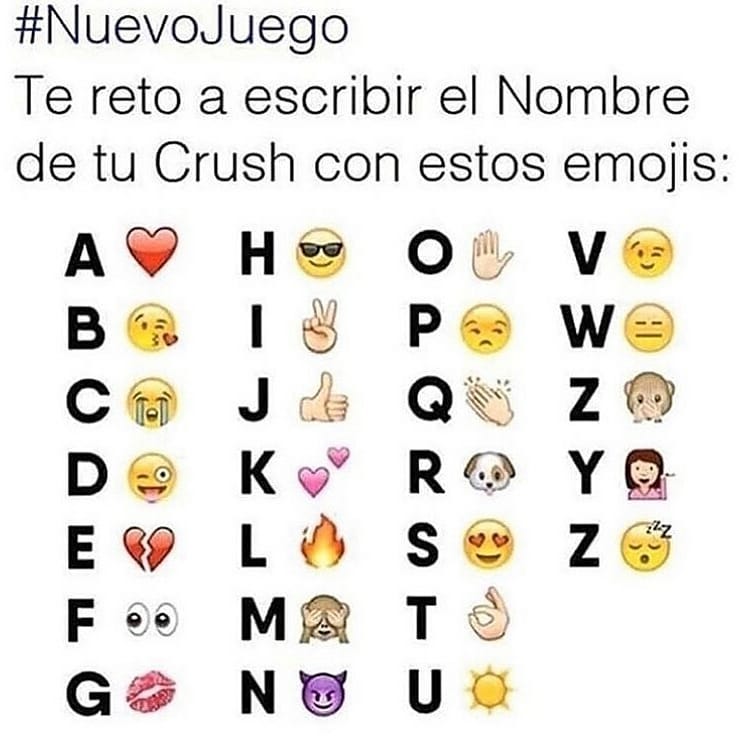 #NuevoJuego Te reto a escribir el nombre de tu crush con estos emojis: