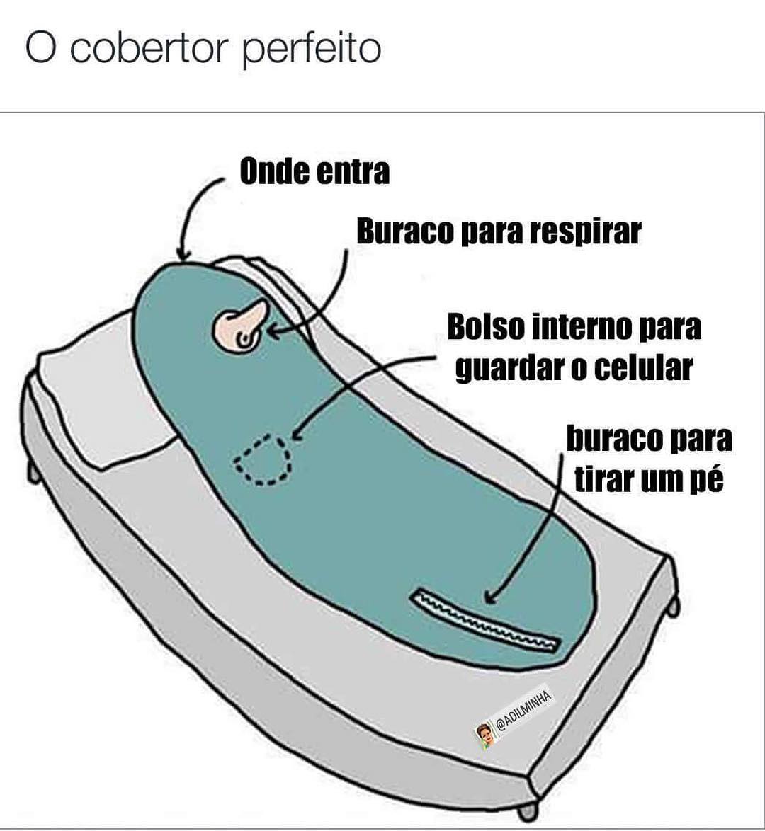 O cobertor perfeito. Onde entra.. Buraco para respirar. Bolso interno para guardar o celular. Buraco para tirar um pé.