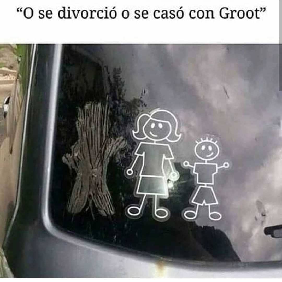 O se divorció o se casó con Groot.