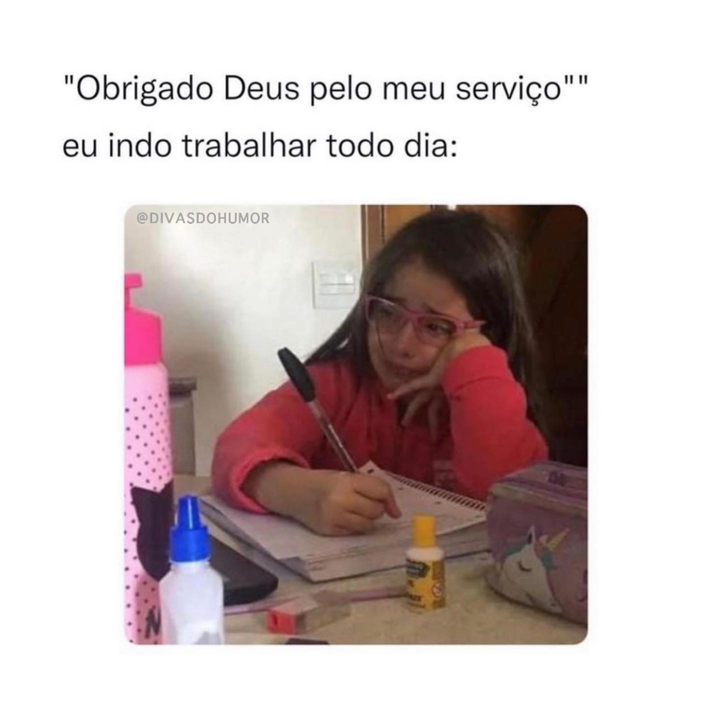 Obrigado Deus pelo meu serviço eu indo trabalhar todo dia: