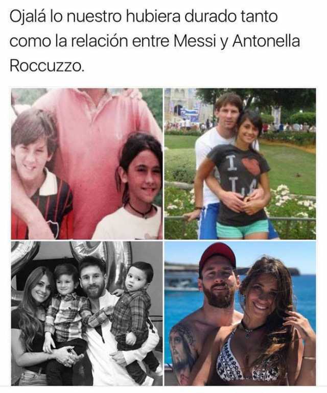 Ojalá lo nuestro hubiera durado tanto como la relación entre Messi y Antonella Roccuzzo.