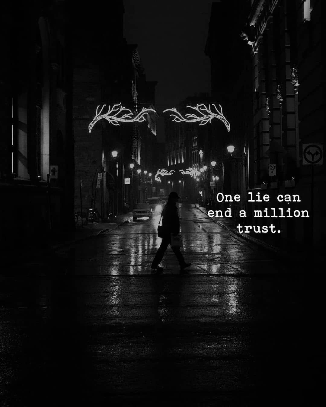 One lie can't end a million trust.