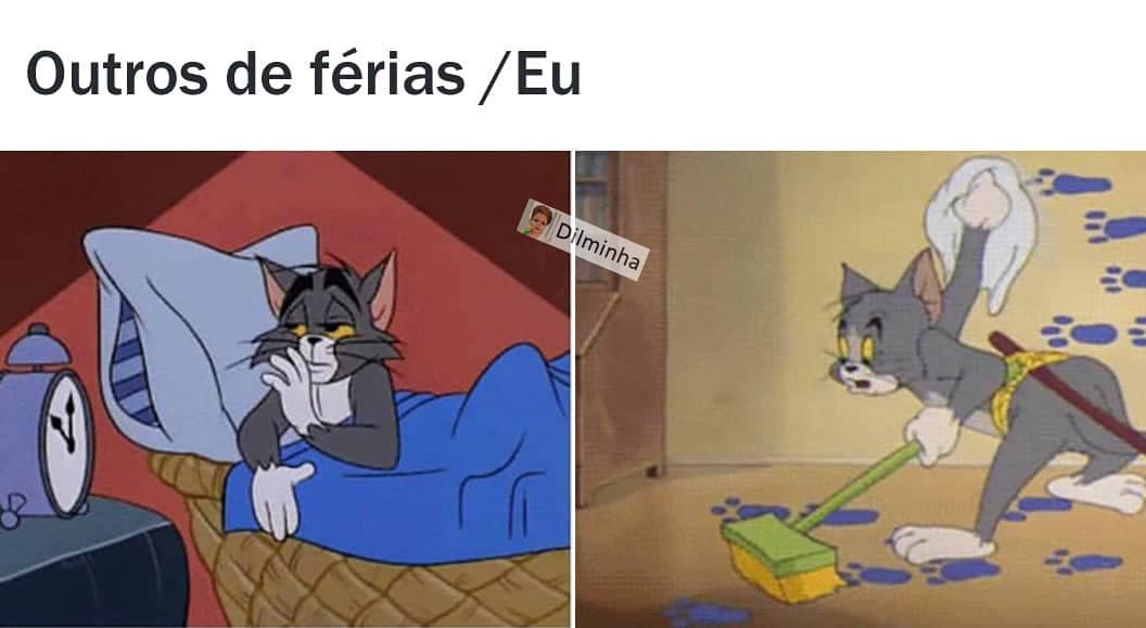 Outros de férias. /Eu.