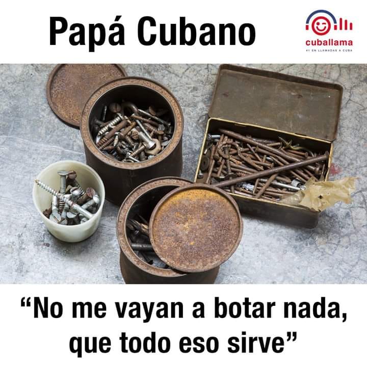 Papá Cubano: "No me vayan a botar nada, que todo eso sirve".