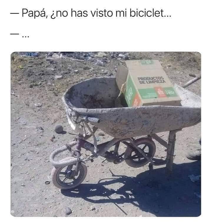 Papá, ¿no has visto mi biciclet...