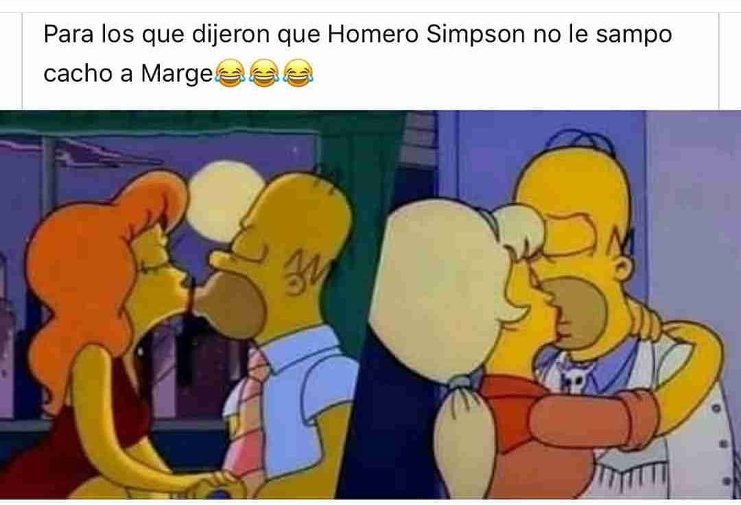 Para los que dijeron que Homero Simpson no le sampo cacho a Marge.