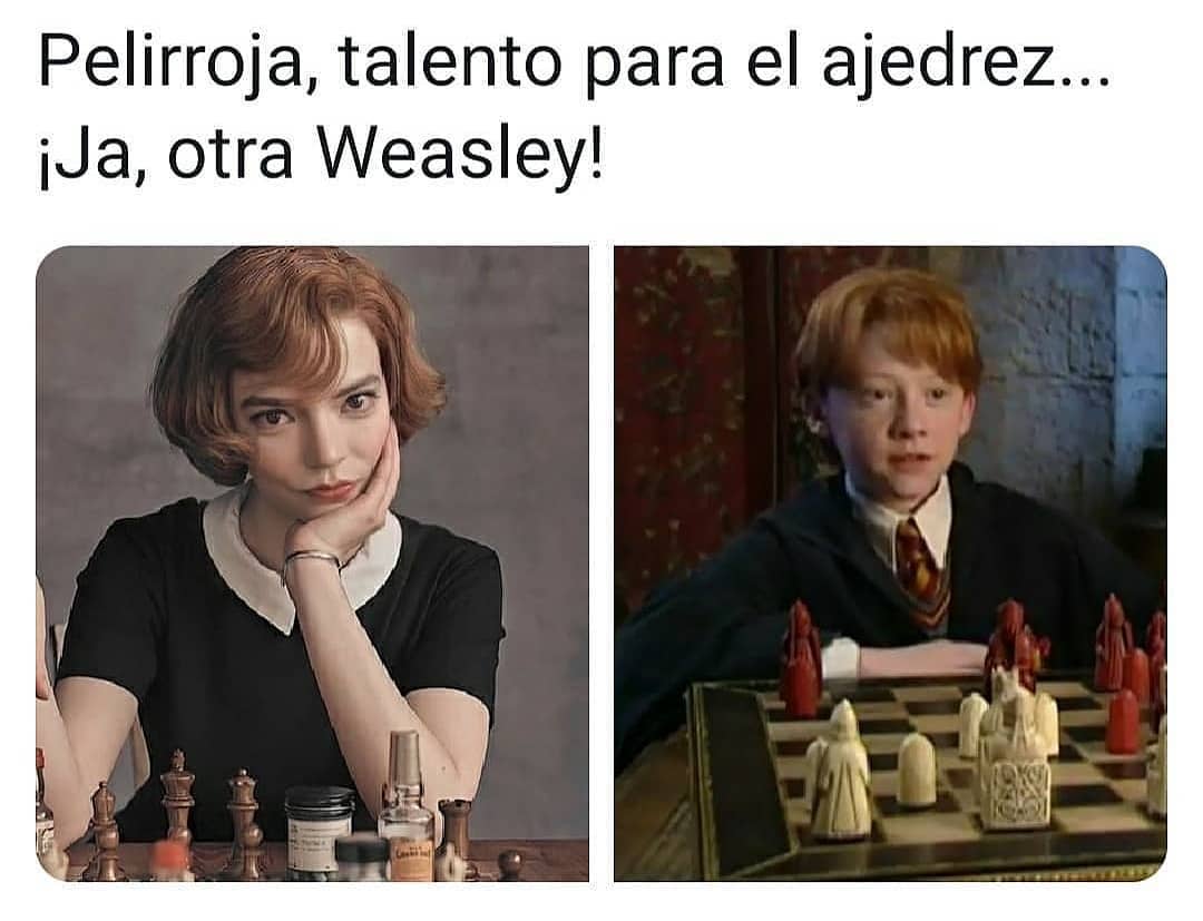 Pelirroja, talento para el ajedrez... ¡Ja, otra Weasley!
