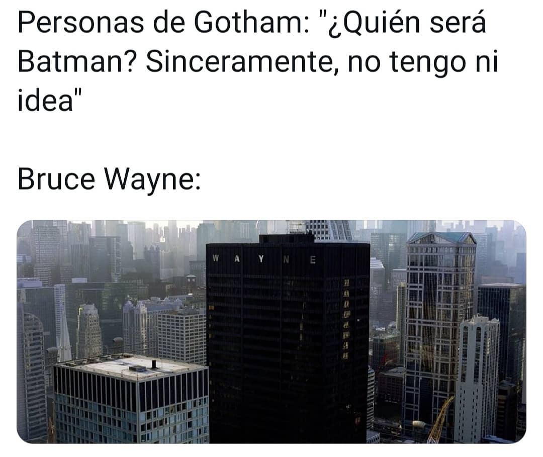 Personas de Gotham: "¿Quién será Batman? Sinceramente, no tengo ni idea".  Bruce Wayne: