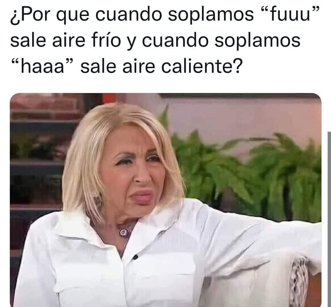 ¿Por que cuando soplamos "fuuu" sale aire frío y cuando soplamos "haaa" sale aire caliente?