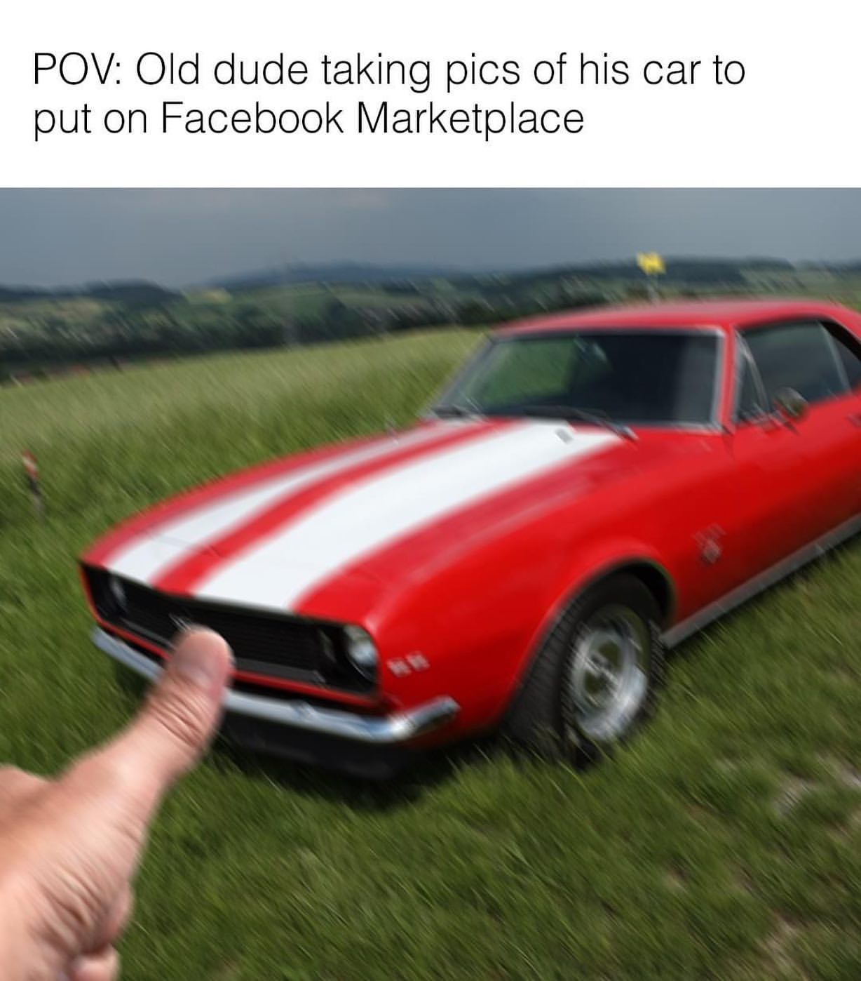 Pov: Old dude taking pics of his car to put on Facebook Marketplace.