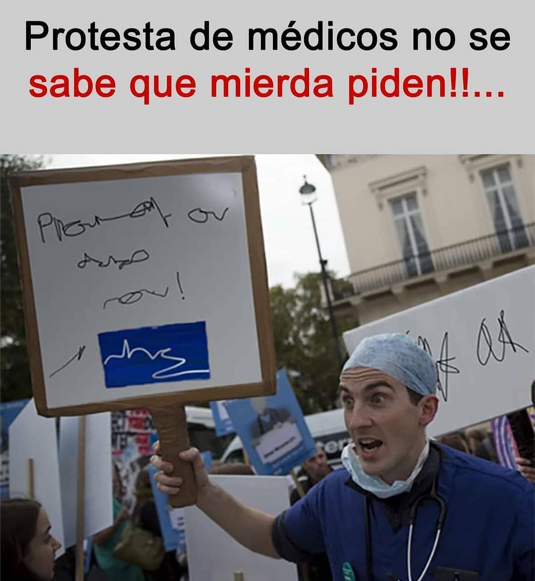 Protesta de médicos no se sabe que mierda piden!!...