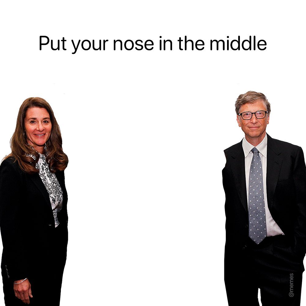 Put your nose in the middle.