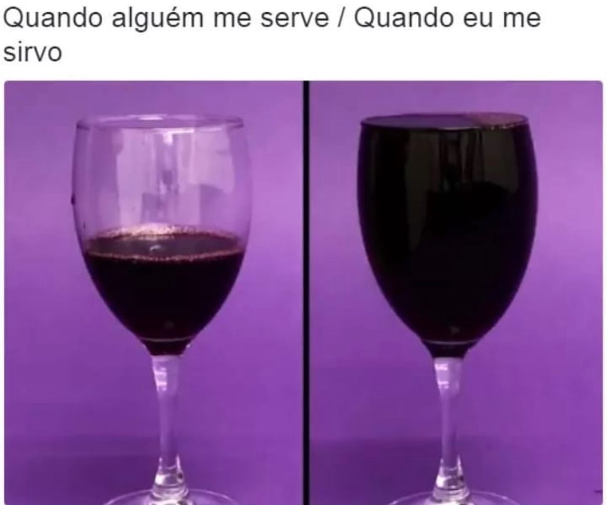 Quando alguém me serve / Quando eu me sirvo.