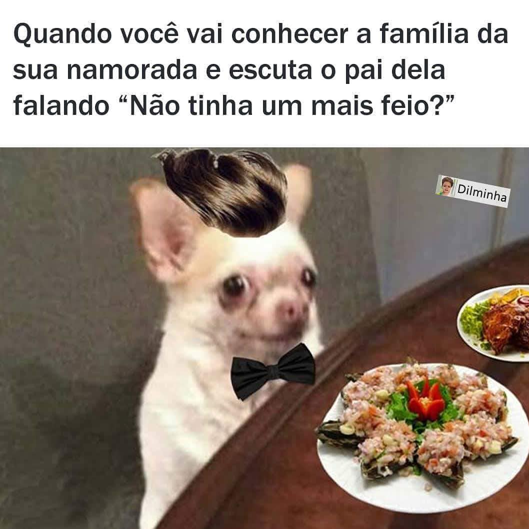 Quando você vai conhecer a família da sua namorada e escuta o pai dela falando "Não tinha um mais feio?"