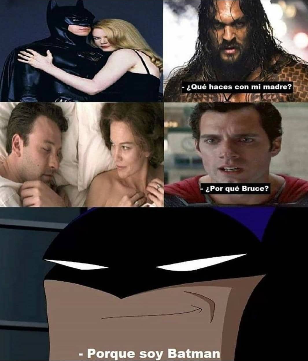 ¿Qué haces con mi madre? ¿Por qué Bruce? Porque soy Batman.