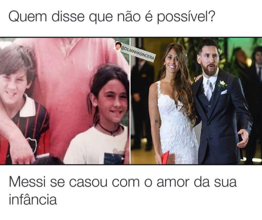 Quem disse que não é possível? Messi se casou com o amor da sua infância.