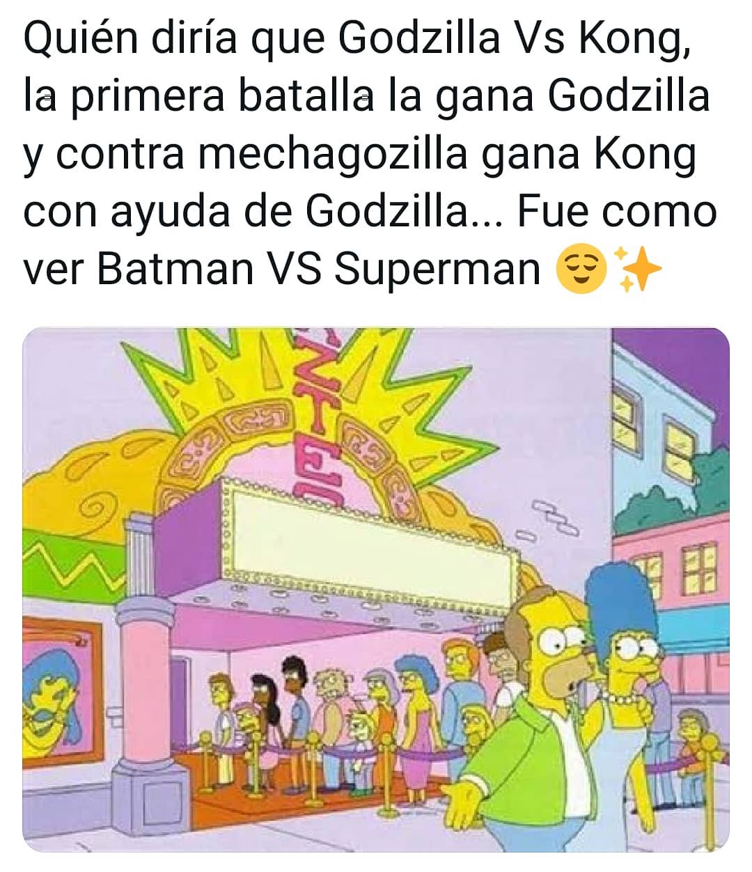 Quién diría que Godzilla Vs Kong, la primera batalla la gana Godzilla y contra mechagozilla gana Kong con ayuda de Godzilla... Fue como ver Batman VS Superman.