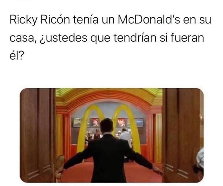 Ricky Ricón tenía un McDonald's en su casa, ¿ustedes que tendrían si fueran él?