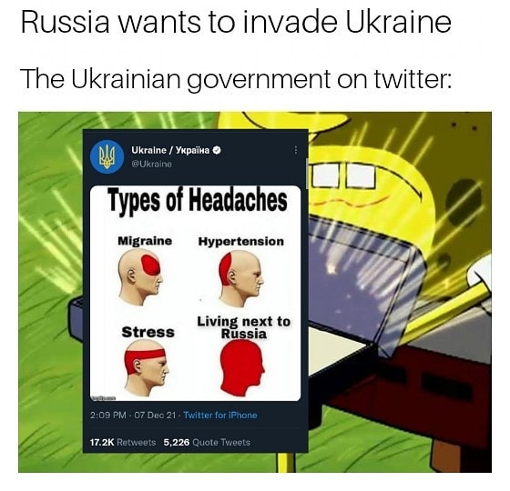 Russia wants to invade Ukraine. The Ukrainian government on twitter: