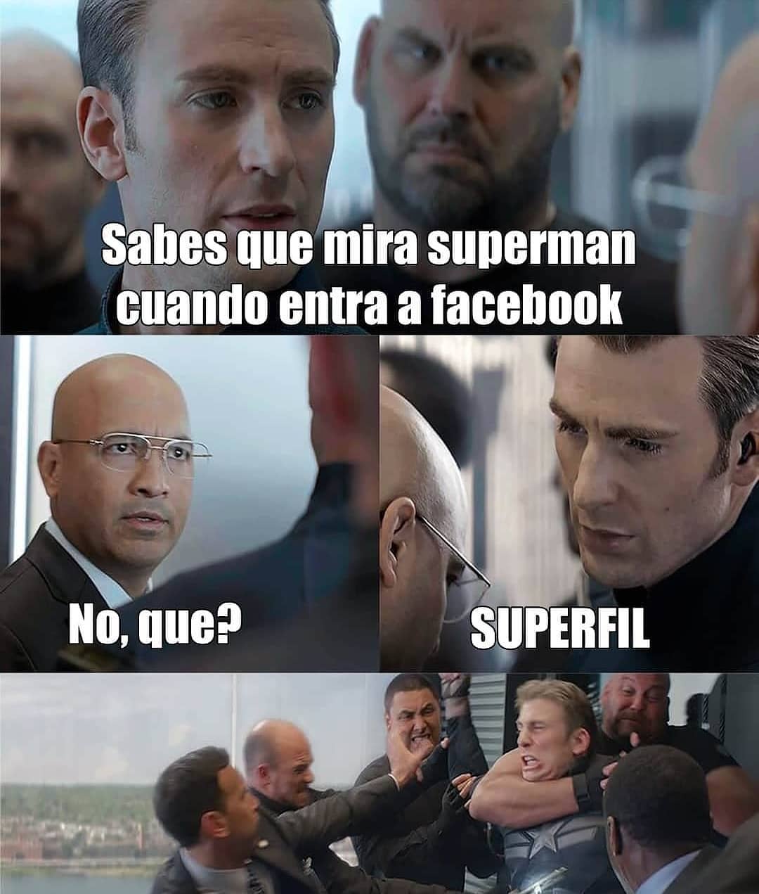 Sabes que mira Superman cuando entra a Facebook.  No, qué?  Superfil.  Cada vez más.