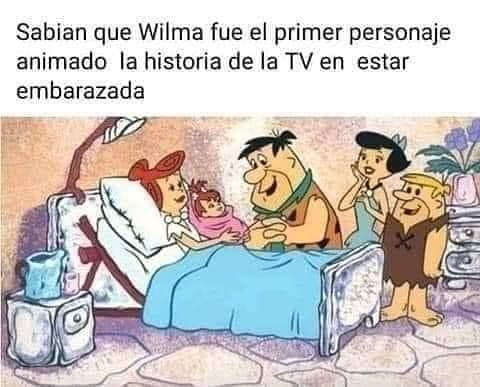 Sabías que Wilma fue el primer personaje animado la historia de la TV en estar embarazada.