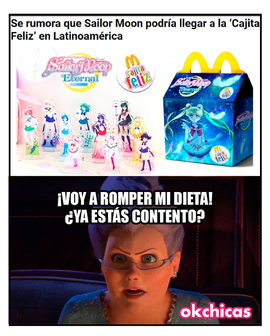 Se rumora que Sailor Moon podría llegar a la 'Cajita Feliz' en Latinoamérica. ¡Voy a romper mi dieta! ¿Ya estás contento?