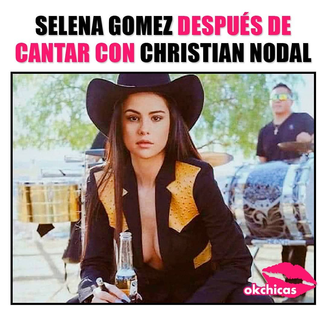 Selena Gomez después de cantar con Christian Nodal.