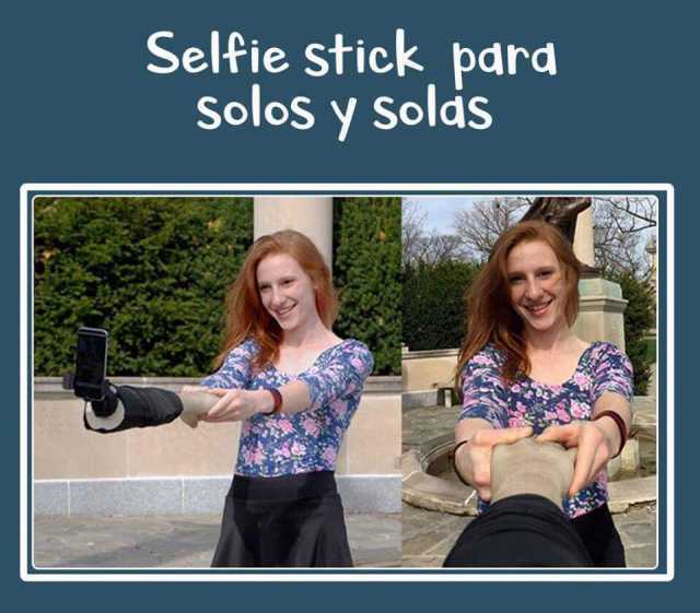 Selfie stick para solos y solas.