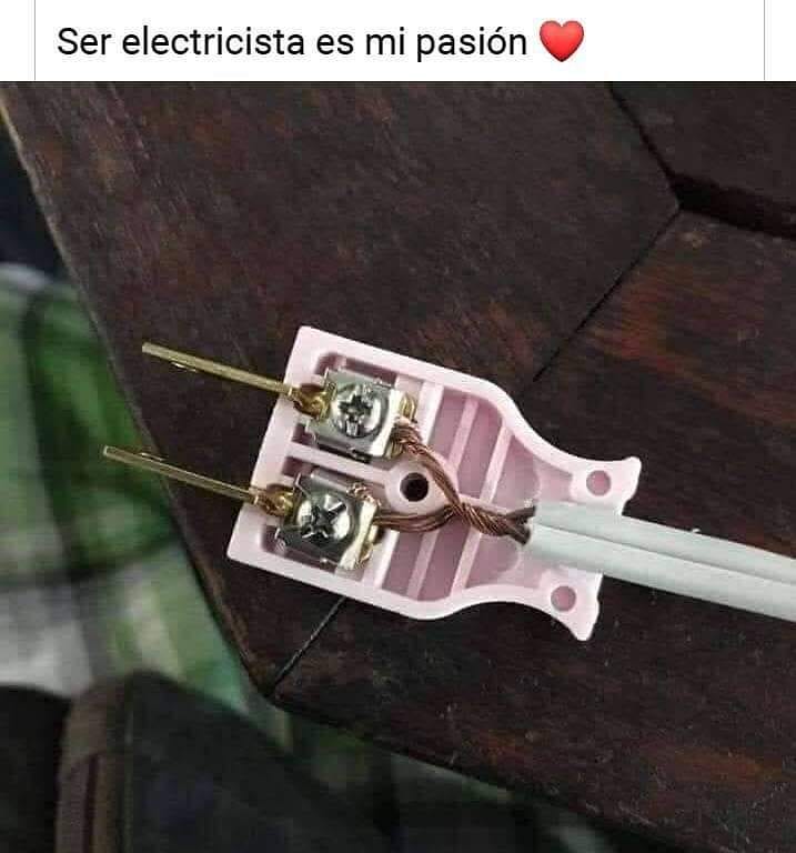 Ser electricista es mi pasión.