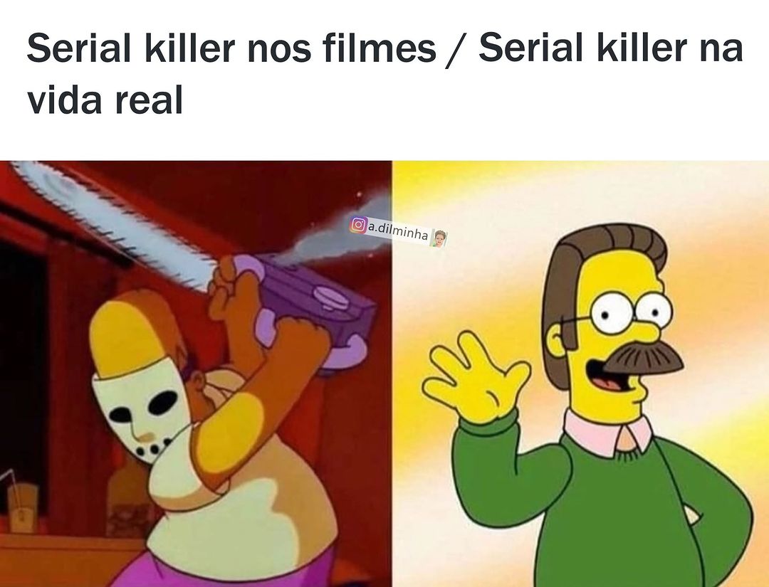 Serial killer nos filmes. / Serial killer na vida real.