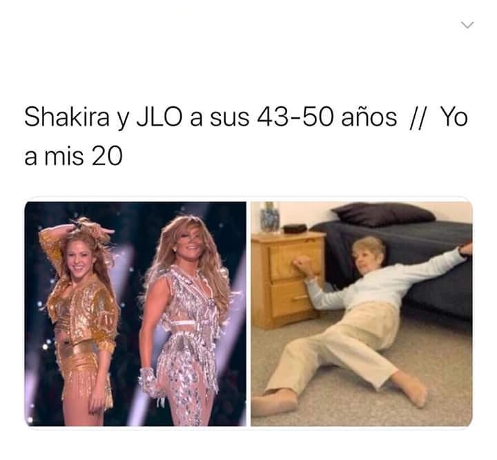 Shakira y JLO a sus 43-50 años. // Yo a mis 20.