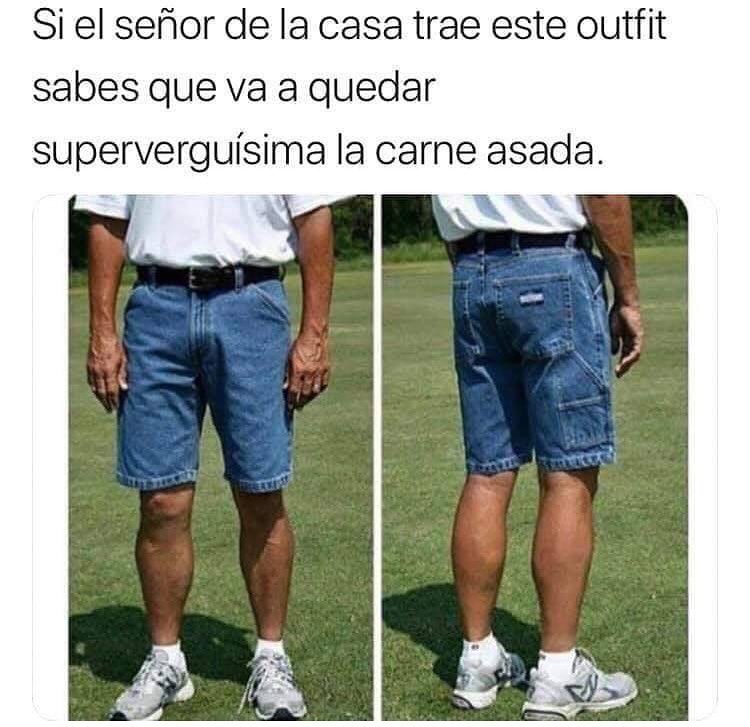 Si el señor de la casa trae este outfit sabes que va a quedar superverguísima la carne asada.