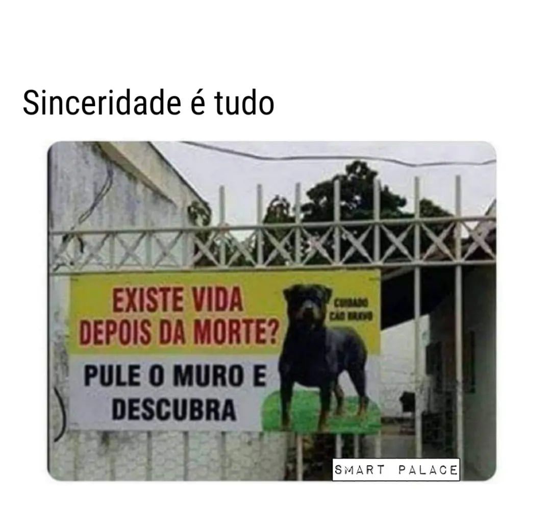 Sinceridade é tudo. Existe vida depois da morte? Pule o muro e descubra.