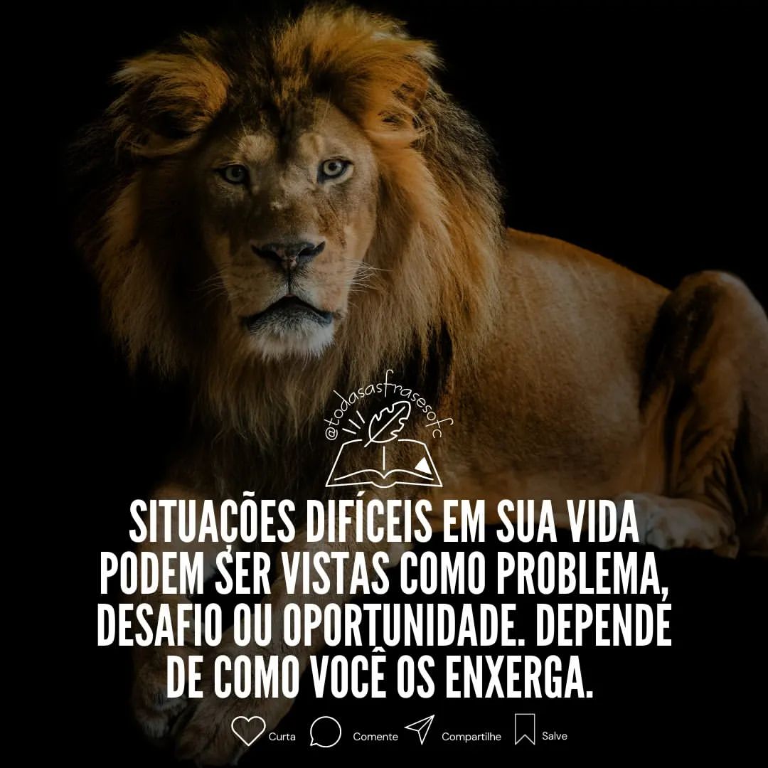 Situações difíceis em sua vida podem ser vistas como problema, desafio ou oportunidade. Depende de como você os enxerga.