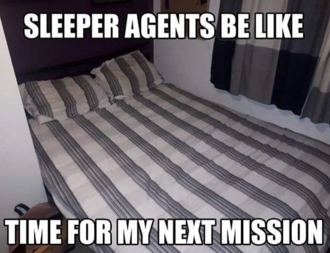 Sleeper agents be like time for my next mission.