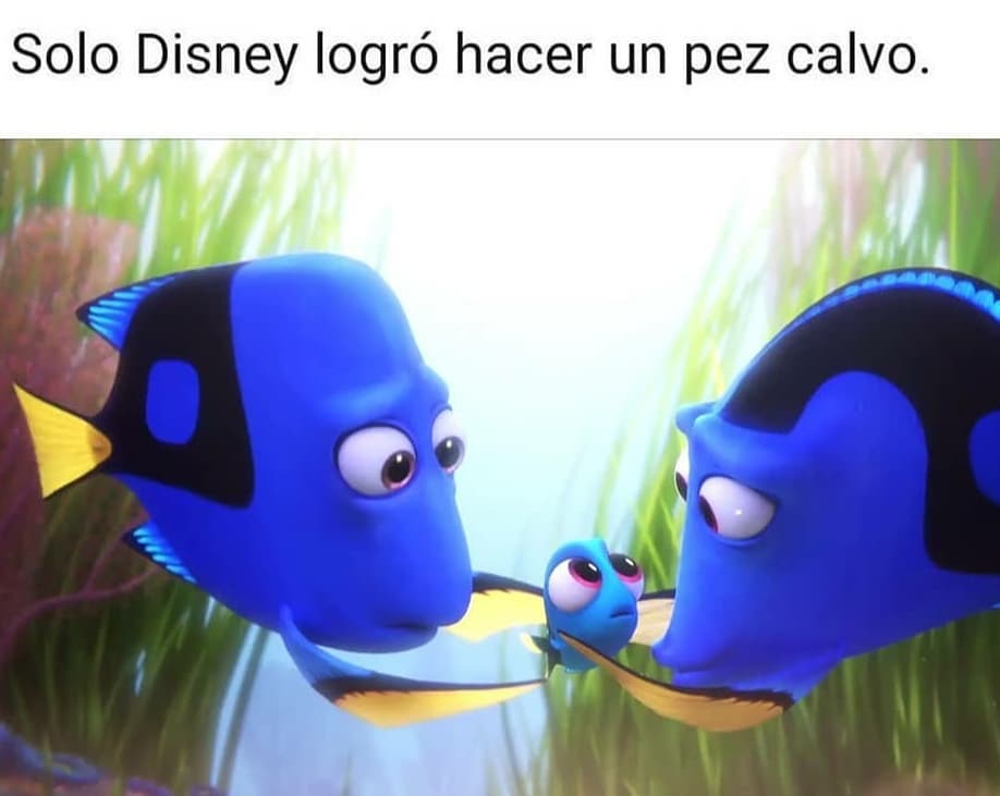 Solo Disney logró hacer un pez calvo.