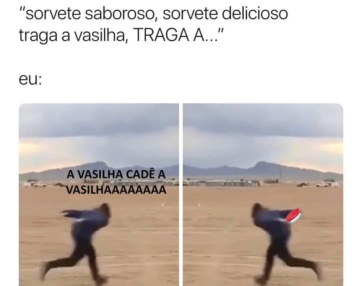 Vai passando o sorveteiro. Traga a vasilha!” 📢 Se o sorvete for