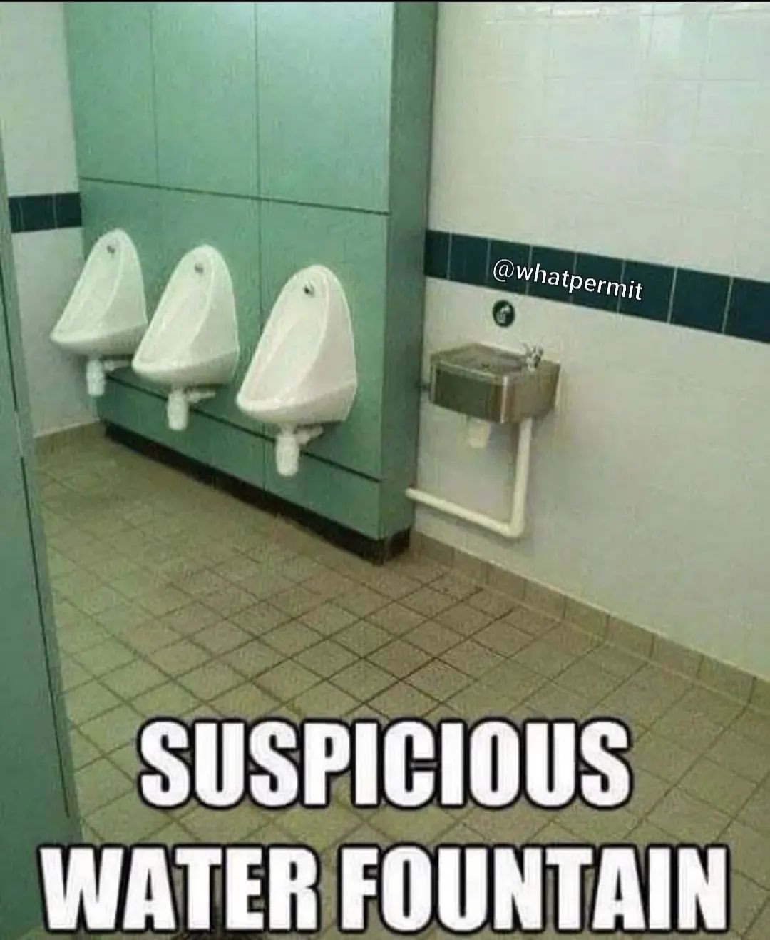 Suspicious water fountain.