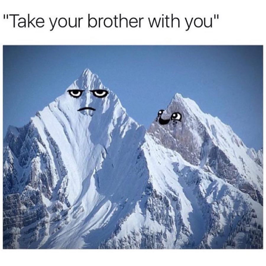 Take your brother with you.